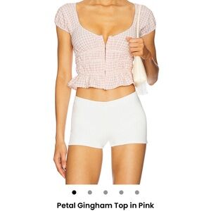 For Love And Lemons Petal Gingham top